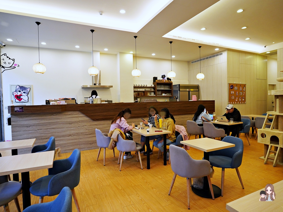 喵日子café 空間寬敞，用餐時很舒服。